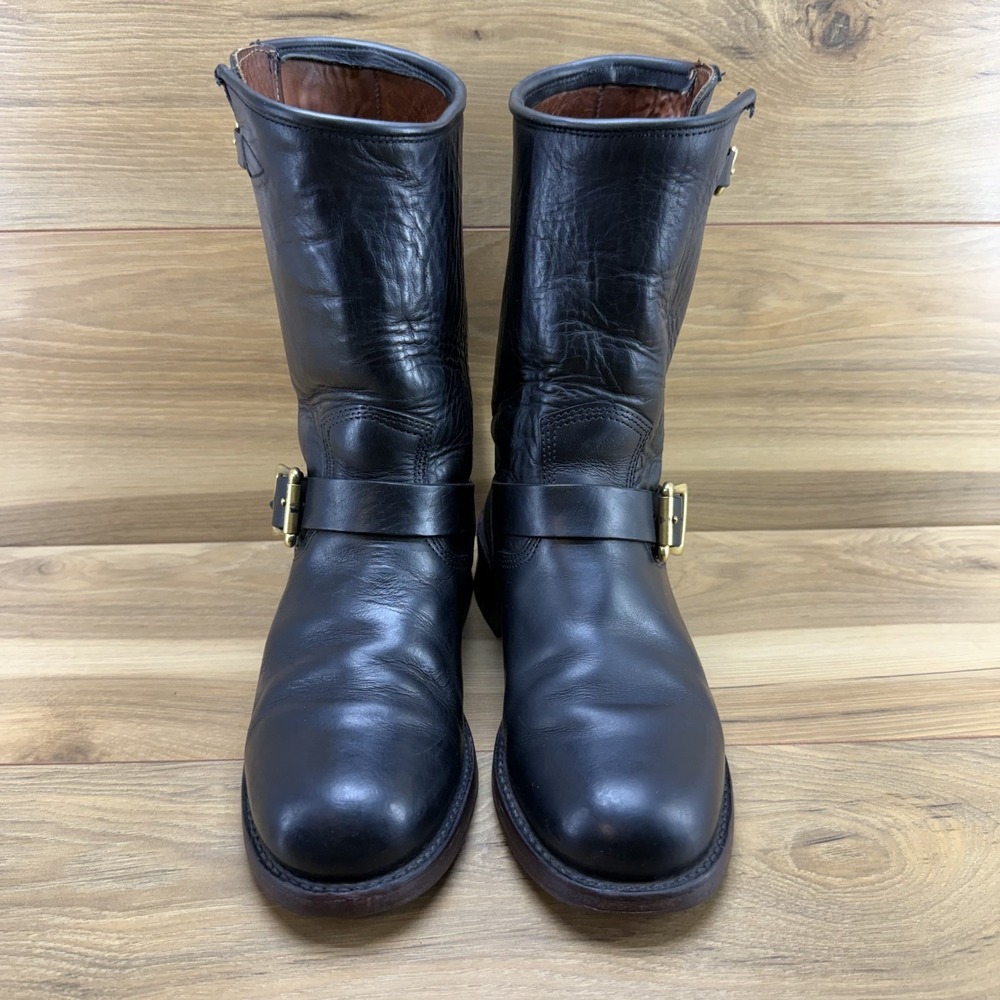 FRYE Artisanal Engineer Boots Mens 9.5 Horween Biker Moto Limited Ed USA Made - Picture 2 of 14